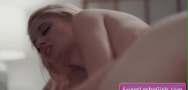  Young naughty blonde lesbian girls Charlotte Stokely, Sophie Sparks eating juicy pink pussy and enjoy strong orgasms